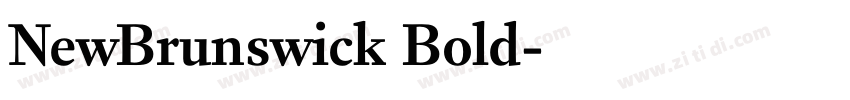 NewBrunswick Bold字体转换